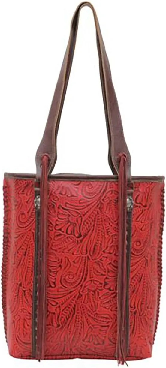 Myra Bag Western Leather Tote Bag for Women, Upcycled Shoulder Bag - Envision