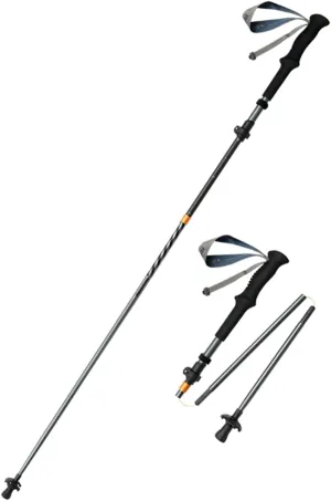 Naturehike Trekking Poles for Hiking Lightweight only 6.67oz 5-Section Folding Telescopic 13.78in Storage Size 3k Carbon Fiber 7075 Aluminum EVA Extended Handle High Load-Bearing Outer Lock