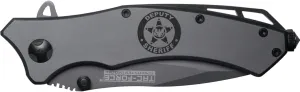 NDZ Performance Sheriff Badge Eagle Engraved TAC-Force TF-820GY Speedster Model Folding Pocket Knife