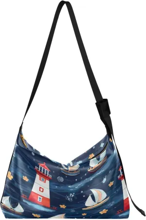 Nebula and Stars Lightweight Shoulder Hobo Bag, Leather Crossbody Bag, Mens Leather Crossbody Bag