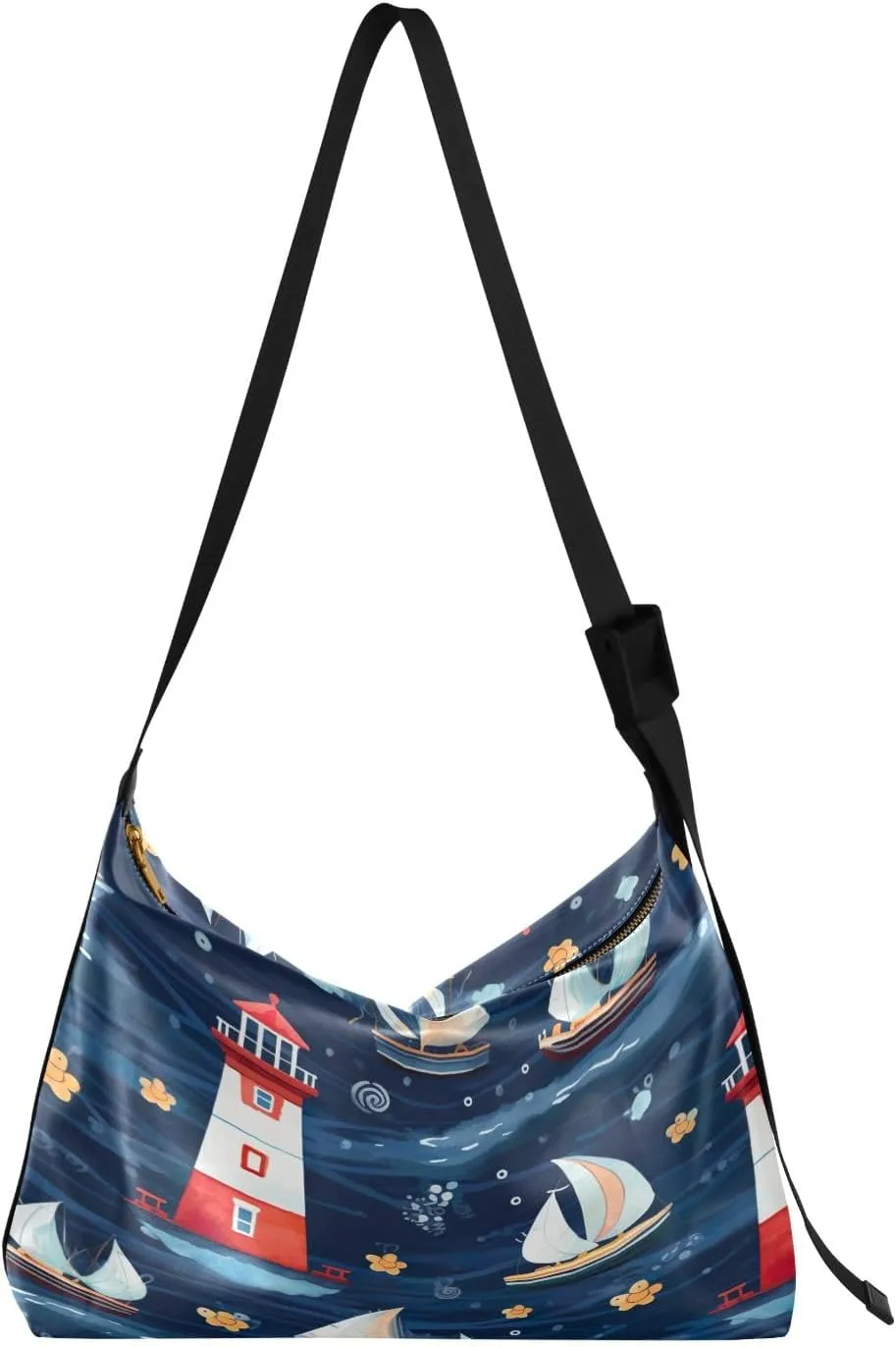 Nebula and Stars Lightweight Shoulder Hobo Bag, Leather Crossbody Bag, Mens Leather Crossbody Bag