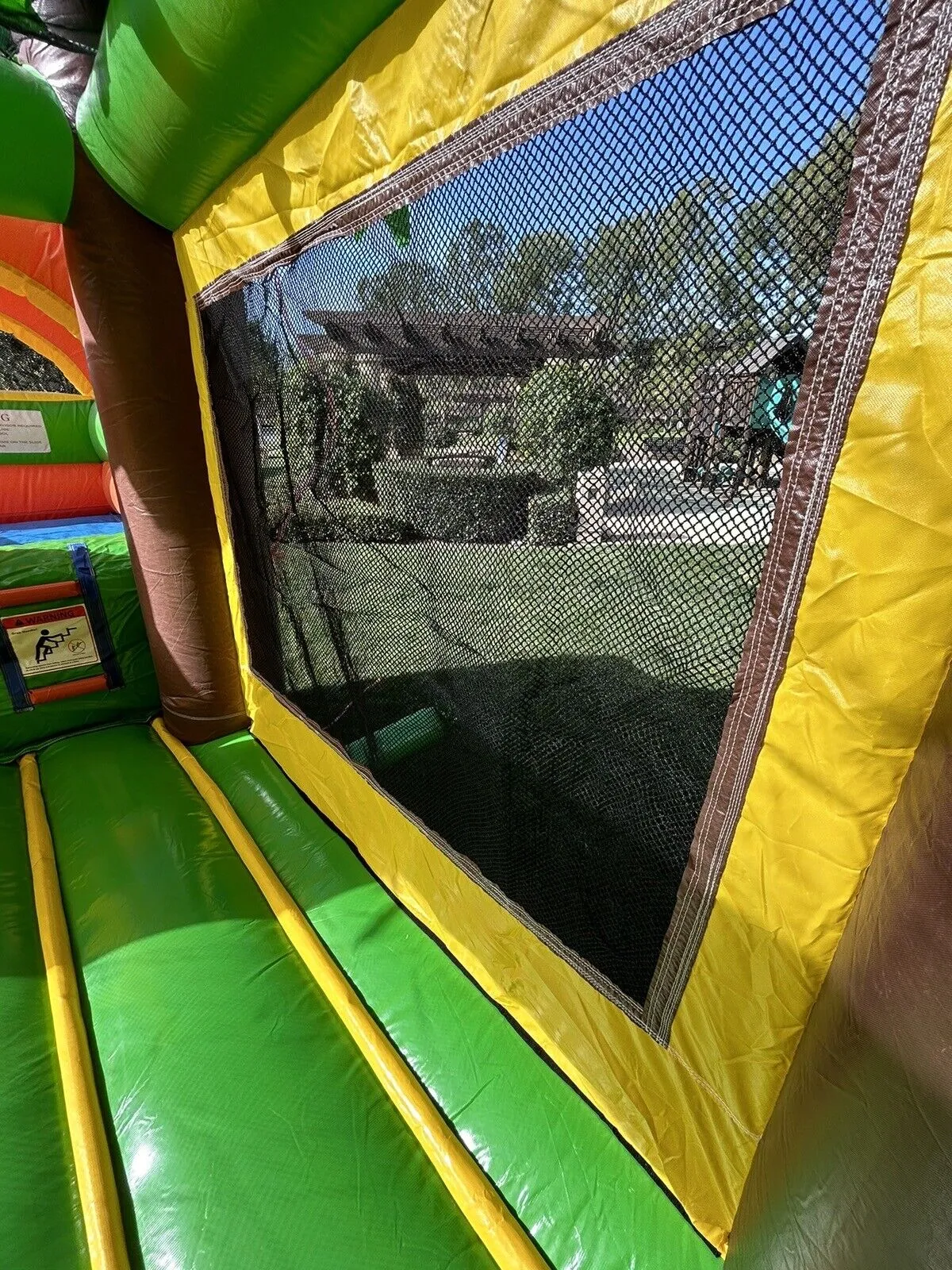 NEW! DUAL LANE TROPICAL DE LUXE INFLATABLE COMBO BOUNCE W/ POOL 100% PVC .
