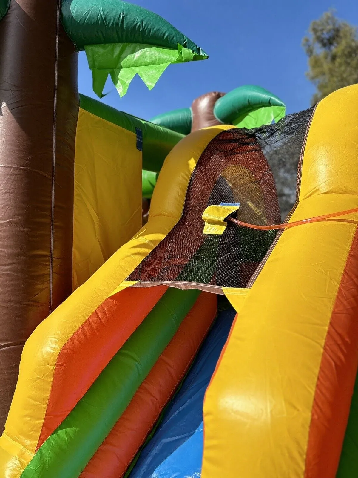 NEW! DUAL LANE TROPICAL DE LUXE INFLATABLE COMBO BOUNCE W/ POOL 100% PVC .