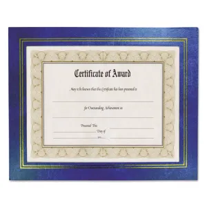 NuDell Leatherette Document Frame, 8.5 x 11, Blue, Pack of Two