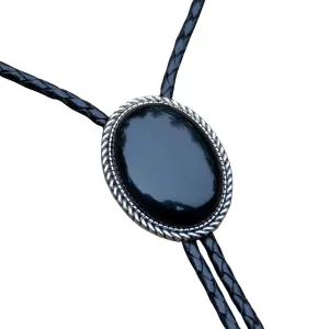 Obsidian Bolo Tie