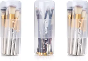 OCHEAL Makeup Brush Holders, 3 Pack of Makeup Brush Organizer Travel Case Retractable Plastic Travel Makeup Brush Holder For Vanity Makeup Artist Brushes Storage Cup