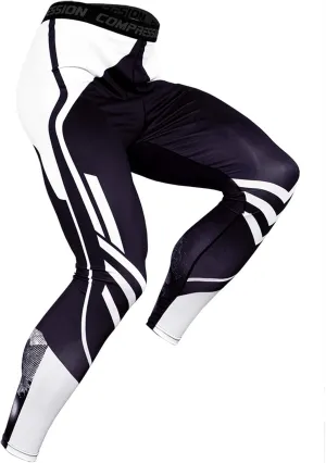 OEBLD Compression Pants Men UV Blocking Running Tights 1 or 2 Pack Gym Yoga Leggings for Athletic Workout