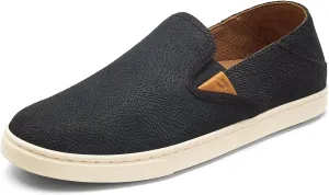 OLUKAI Pehuea Leather Women's Sneaker, Full-Grain Leather with Microfiber Liners, All-Day Comfort, Causal Drop-in-Heel Style