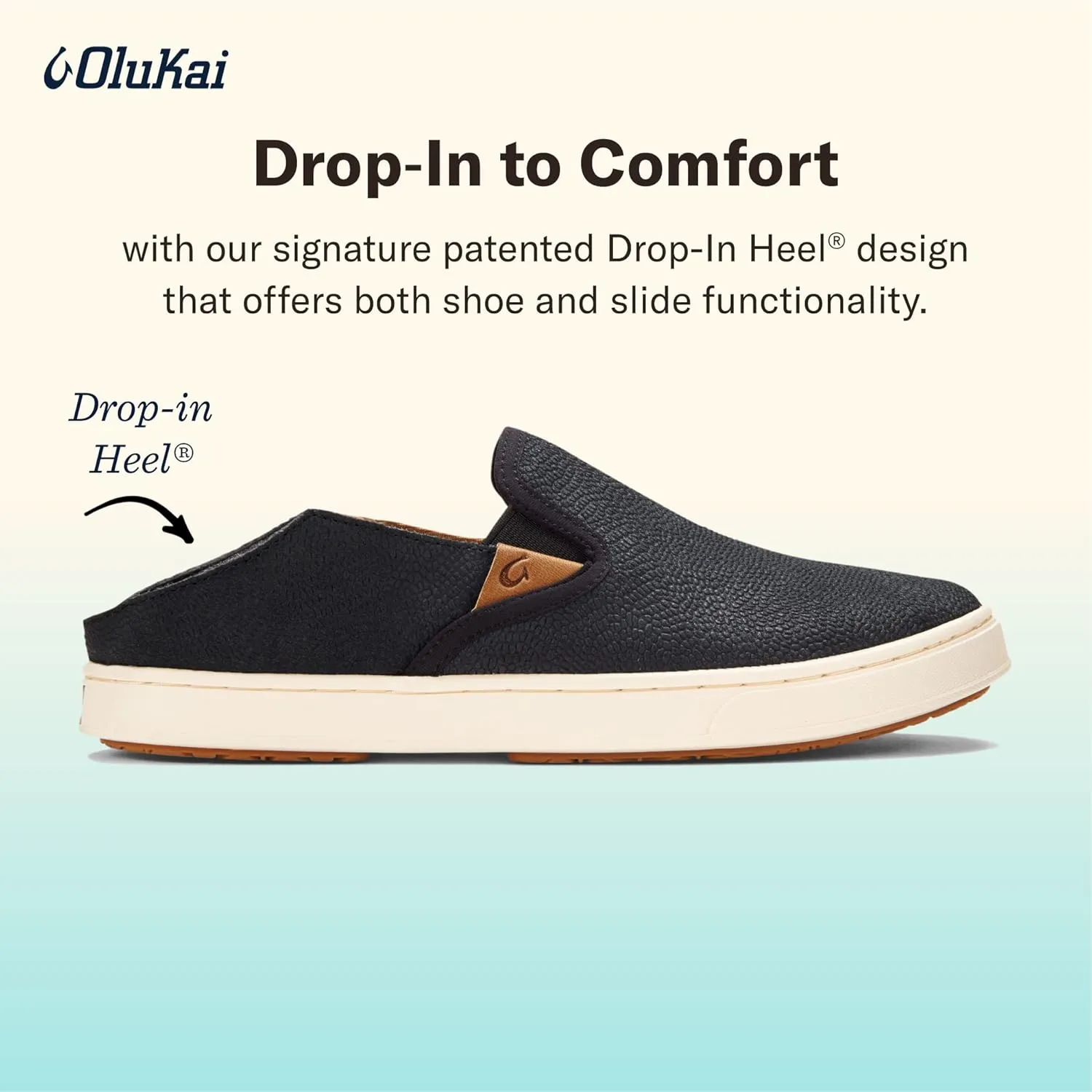 OLUKAI Pehuea Leather Women's Sneaker, Full-Grain Leather with Microfiber Liners, All-Day Comfort, Causal Drop-in-Heel Style