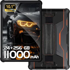OUKITEL RT9 Rugged Tablet 10 inch Tablet Android - 24GB RAM 256GB ROM 1TB Expandable Storage, 11000mAh,16MP 16MP Camera, 4G Dual SIM Phablet Compatible with T-Mobile Tablet Computer Waterproof