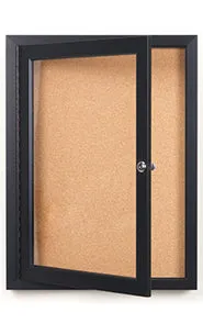 Outdoor Enclosed Poster Display Case with Posts | SwingCase Single Door Metal Cabinet 15 Sizes