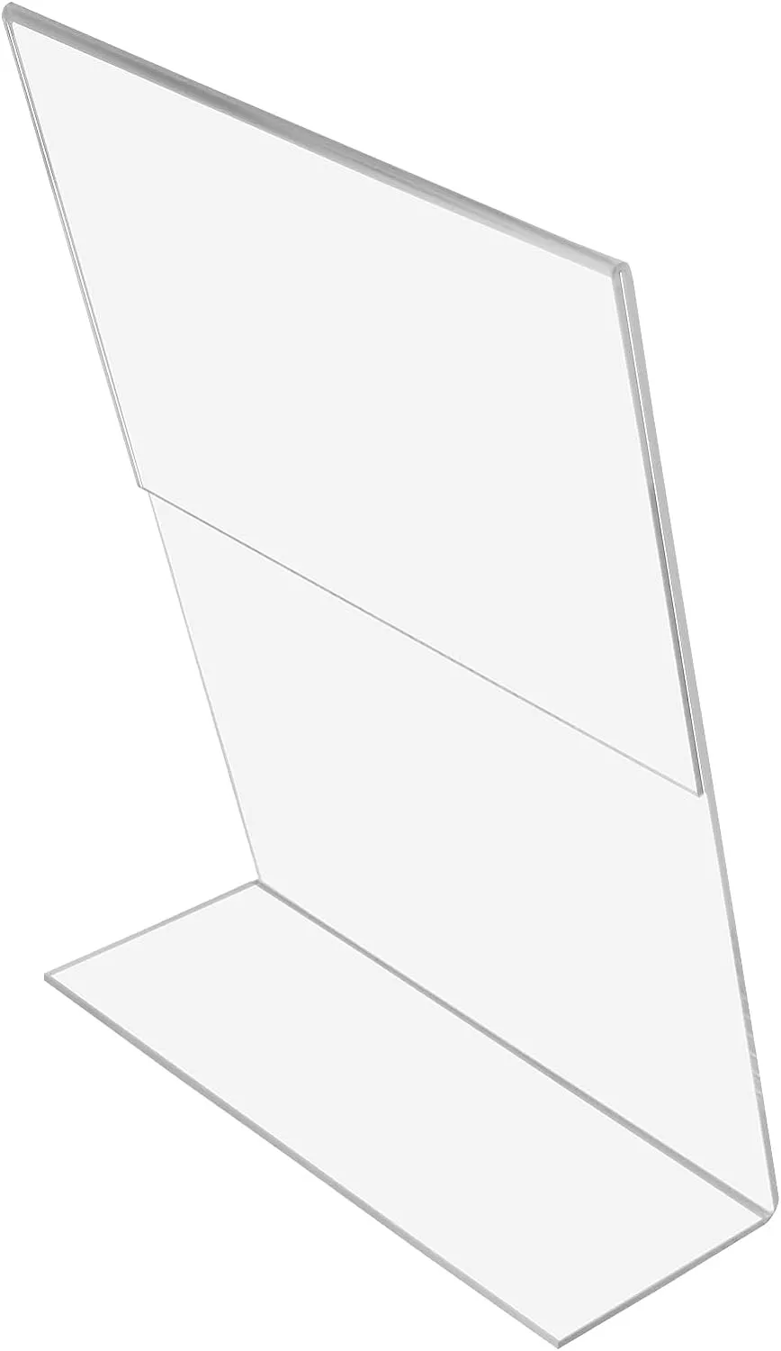 Pack of 6 A4 Vertical Design L-Shape Transparent Acrylic Label Sign Holder