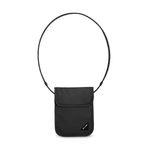 PACSAFE Coversafe X75 RFID Block Neck Pouch-Black
