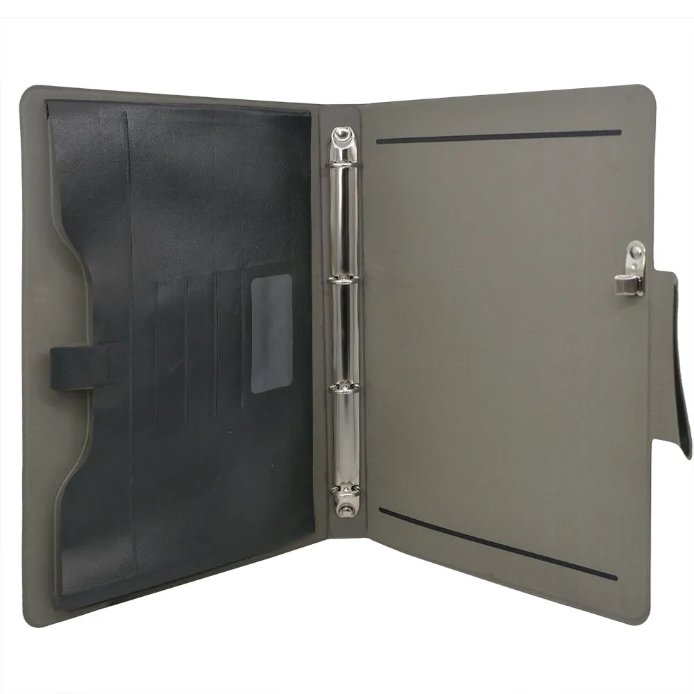 Padfolio Ring Binder File Folder, Business and Interview Portfolio with 4-Ring Binder