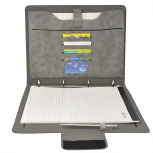 Padfolio Ring Binder File Folder, Business and Interview Portfolio with 4-Ring Binder