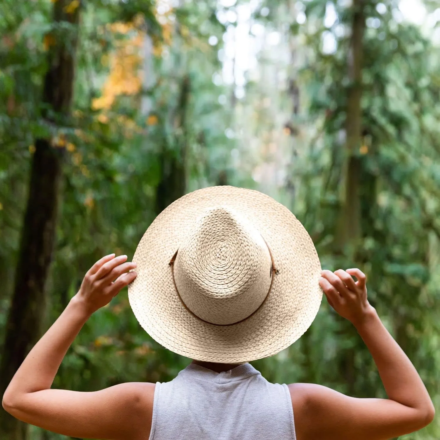 Panama Jack Women's Sun Hat - Paper Braid Straw, Safari, 3 1/2" Big Brim