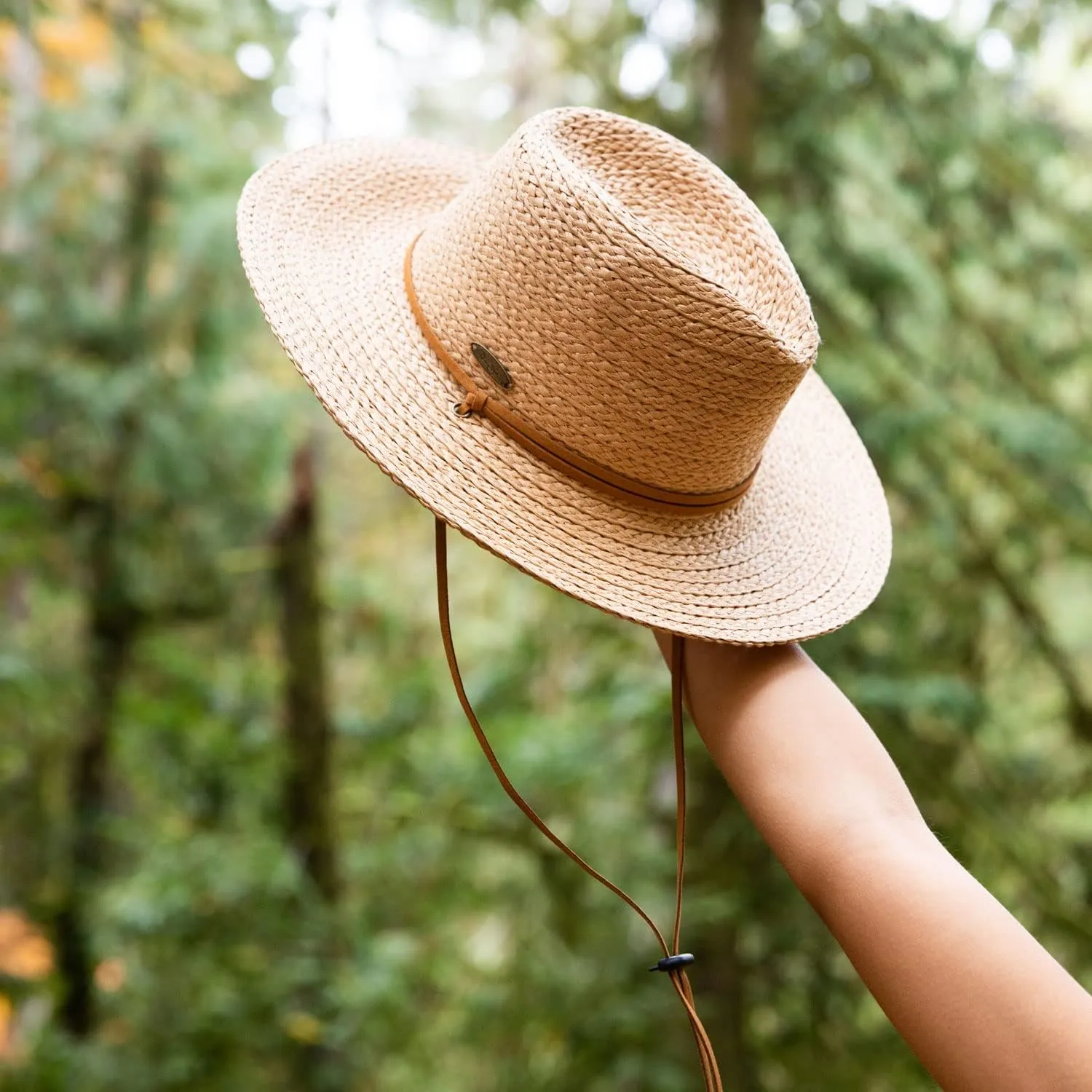 Panama Jack Women's Sun Hat - Paper Braid Straw, Safari, 3 1/2" Big Brim