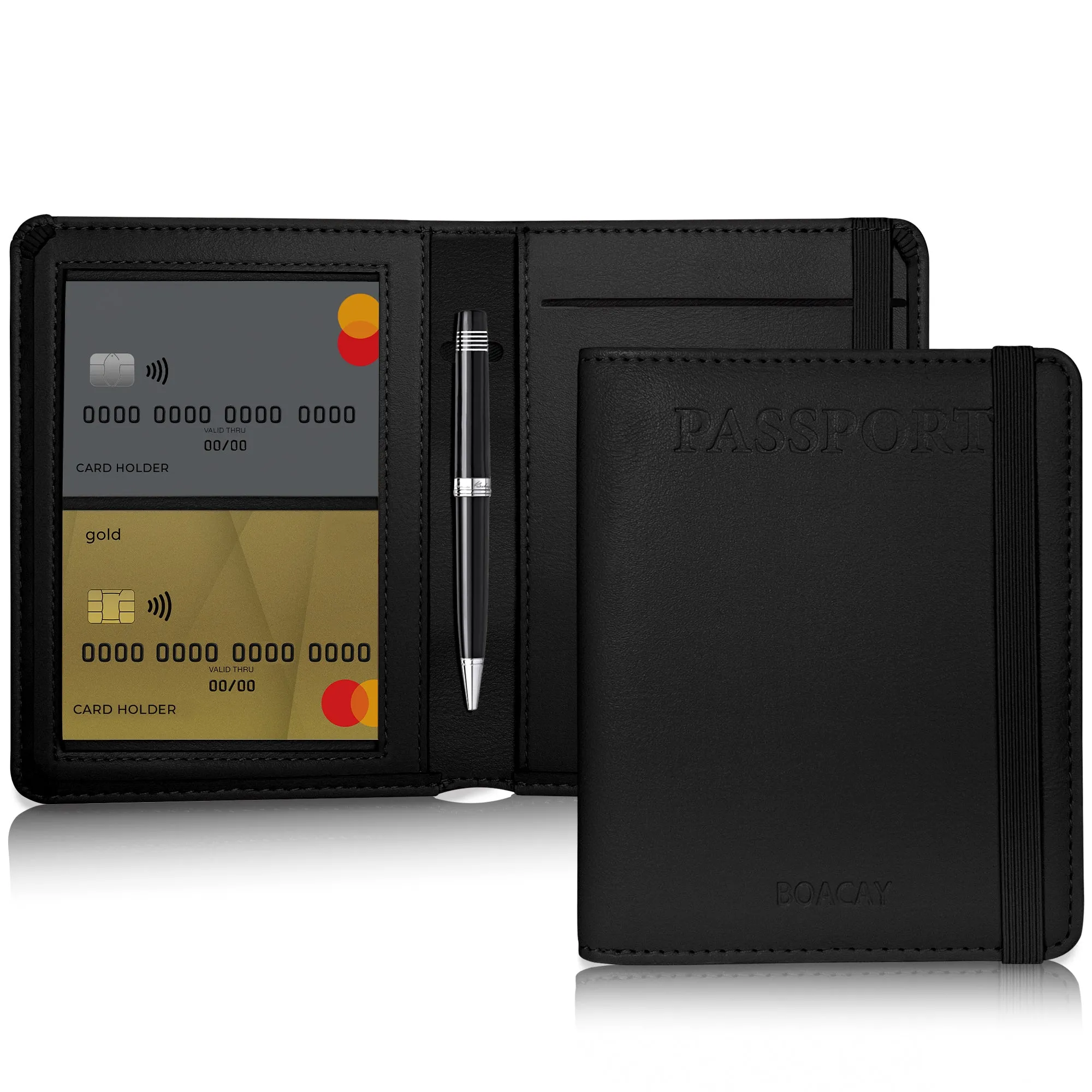 Passport Holder & Wallet - Black