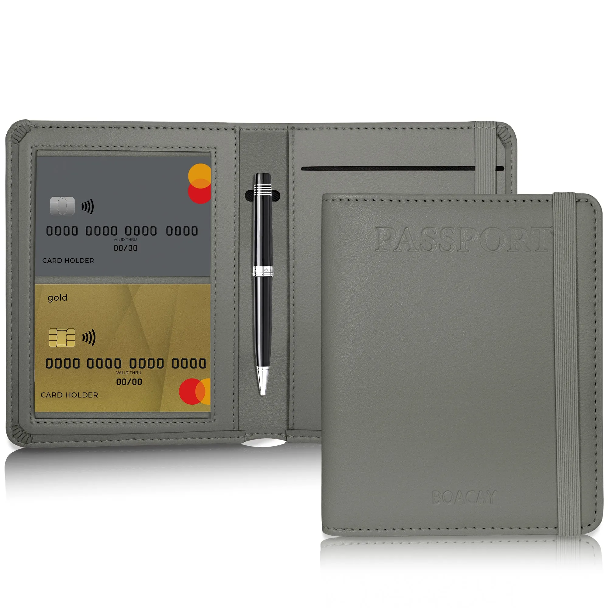 Passport Holder & Wallet - Gray