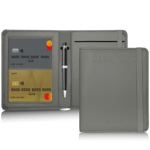 Passport Holder & Wallet - Gray