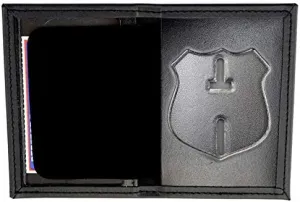 Perfect Fit Dress Leather Badge and ID Case for NY City Patrol Officer (Cutout PF145)