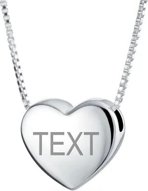 Personalize Letter Alphabet A-Z Monogram Initial Double Framed Vintage Style Hearts Shape Pendant Necklace For Women Teens Oxidized .925 Sterling Silver 16-18 Inch Adjustable Customizable