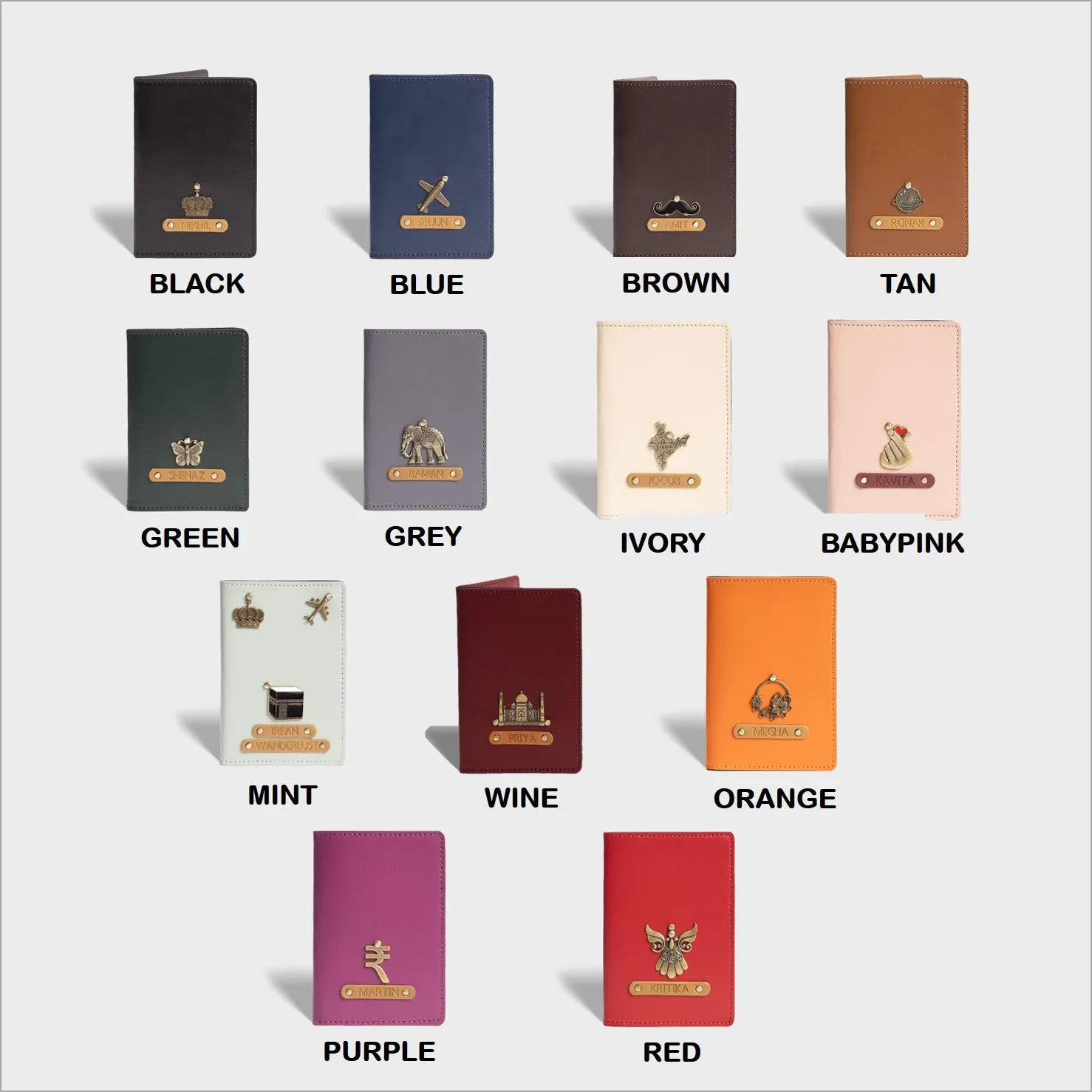 Personalized Couple Passport Holder & Mini Tag