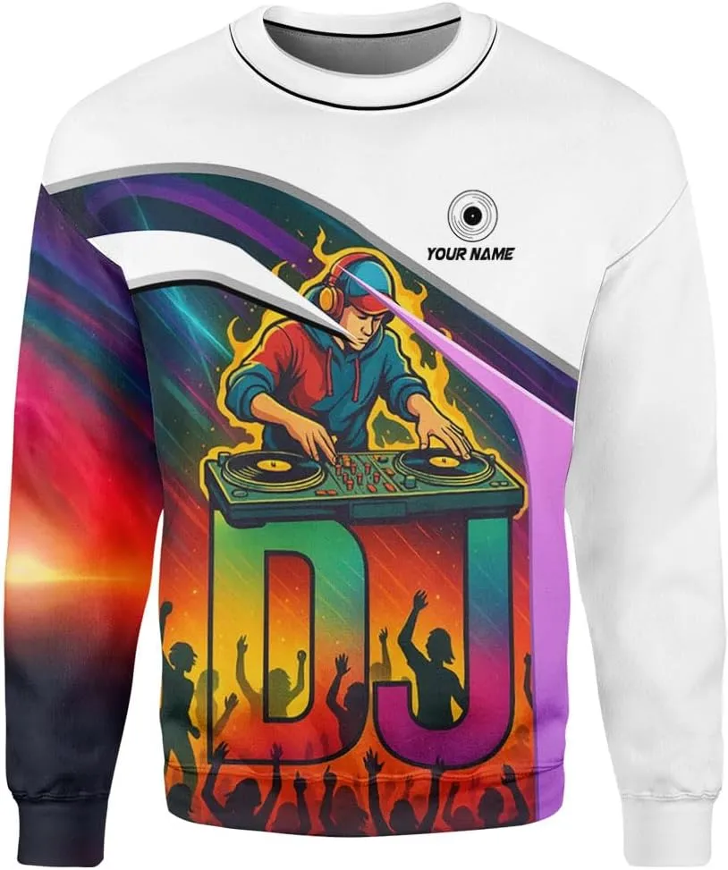 Personalized DJ 3D Shirts, Disc Jockey 3D Shirt, Disc Jockey T-Shirt Gifts for Men, Custom DJ Shirt for EMD Music Festival