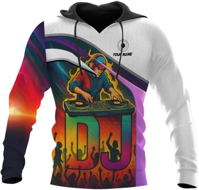 Personalized DJ 3D Shirts, Disc Jockey 3D Shirt, Disc Jockey T-Shirt Gifts for Men, Custom DJ Shirt for EMD Music Festival