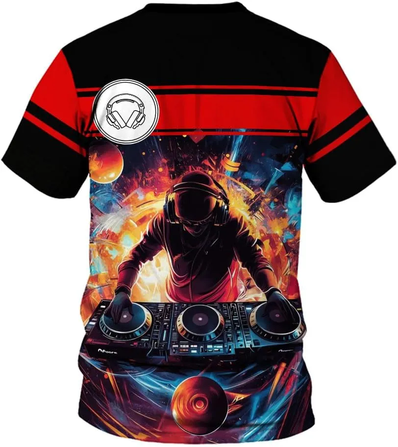 Personalized DJ 3D Shirts, Disc Jockey 3D Shirt, Disc Jockey T-Shirt Gifts for Men, Custom DJ Shirt for EMD Music Festival