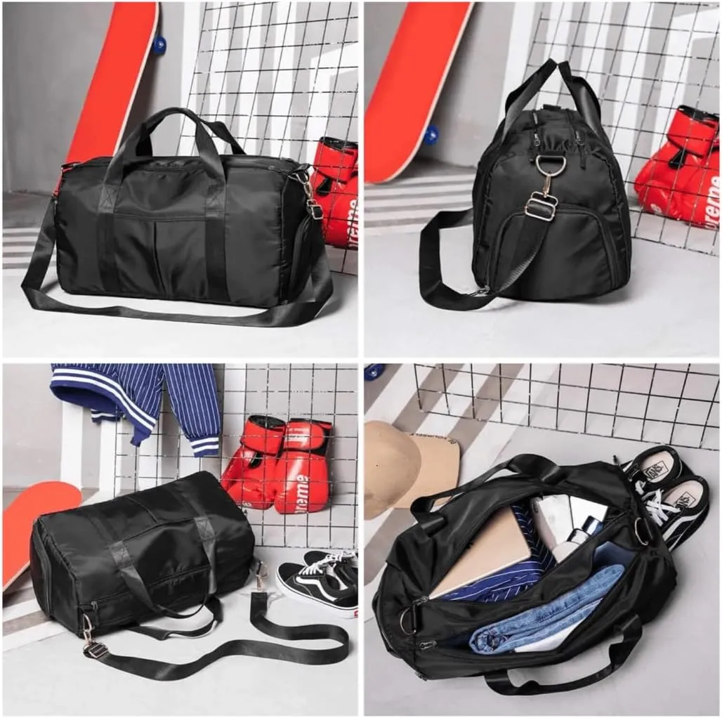 Personalized Gym Bag - Custom Duffle Bag for Men and Women (Black with your logo)
