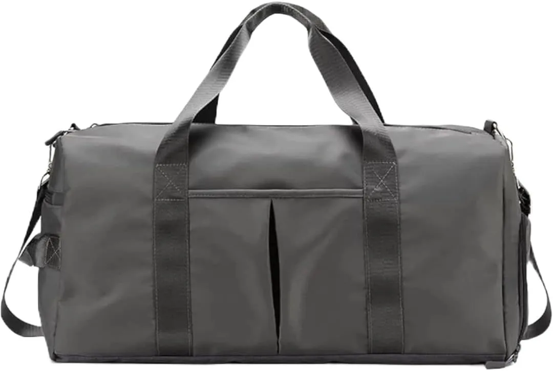 Personalized Gym Bag - Custom Duffle Bag for Men and Women (Grey)
