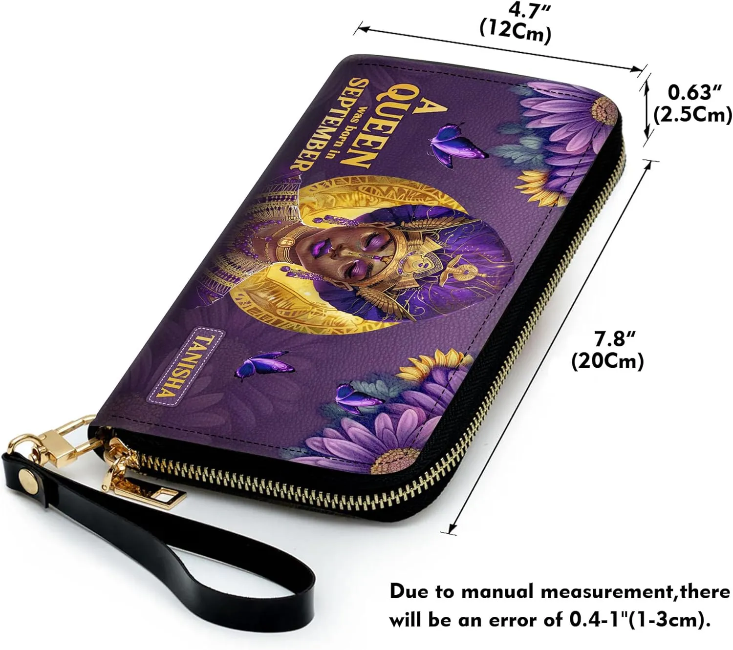 Personalized Leather Handbag For Black African Women – Matching Purse and Wallet Set – Mother's Day Gifts for Melanin Woman