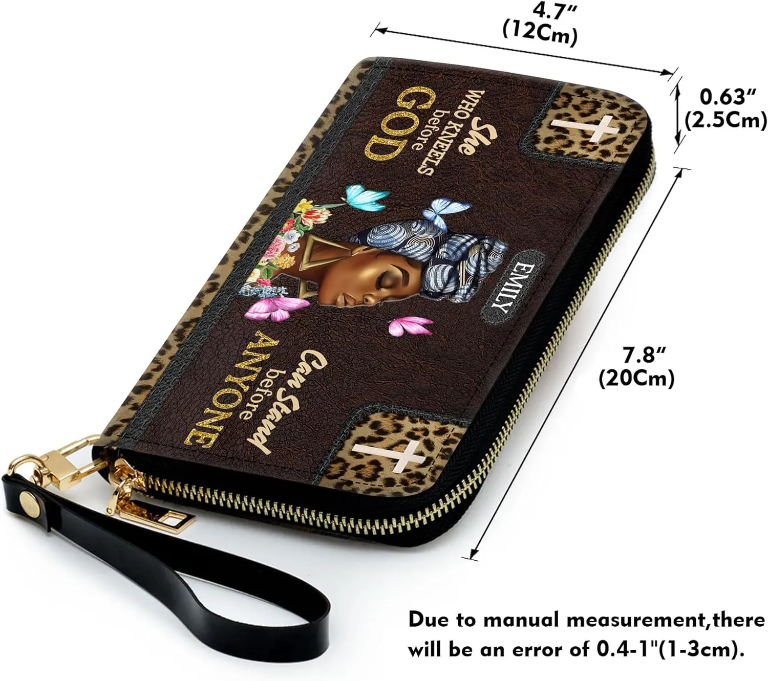Personalized Leather Handbag For Black African Women – Matching Purse and Wallet Set – Mother's Day Gifts for Melanin Woman