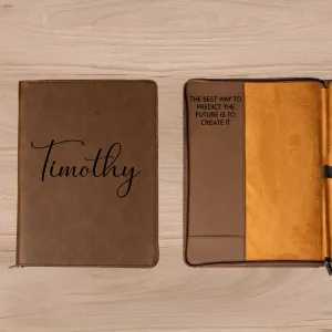 Personalized Leather Portfolios - Script Designs