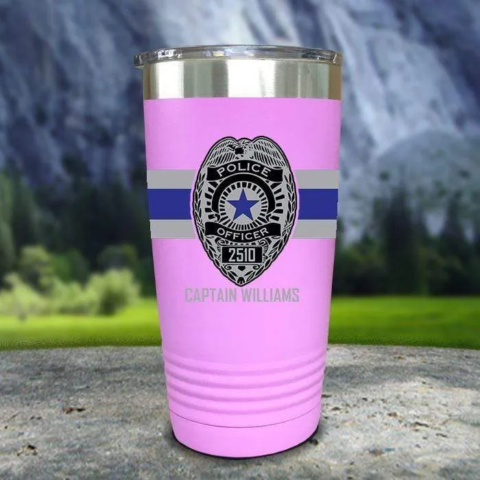 Personalized Police FULL Wrap Color Printed Tumblers