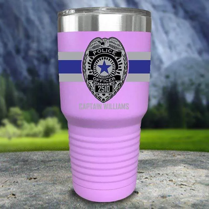 Personalized Police FULL Wrap Color Printed Tumblers