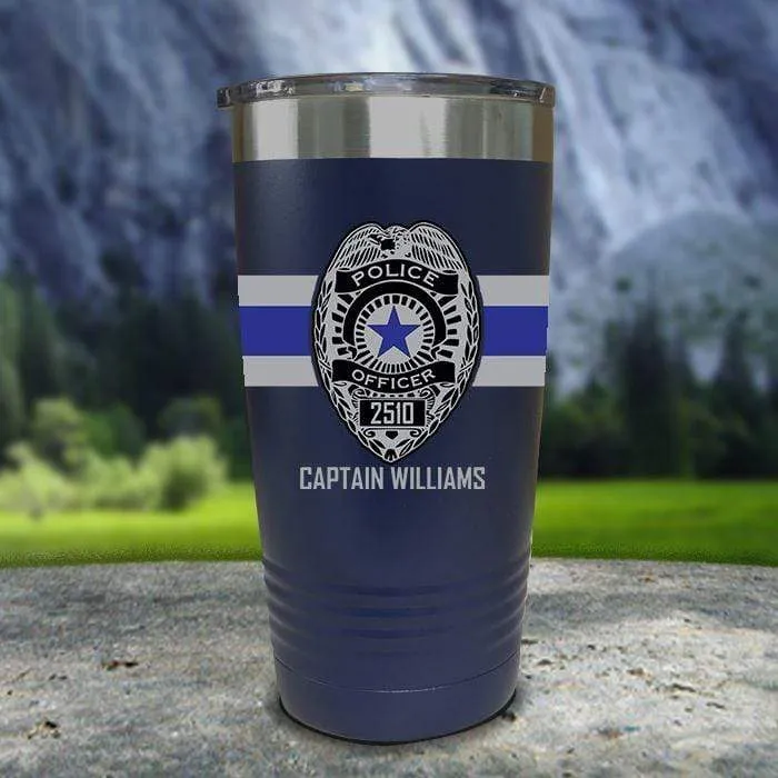 Personalized Police FULL Wrap Color Printed Tumblers
