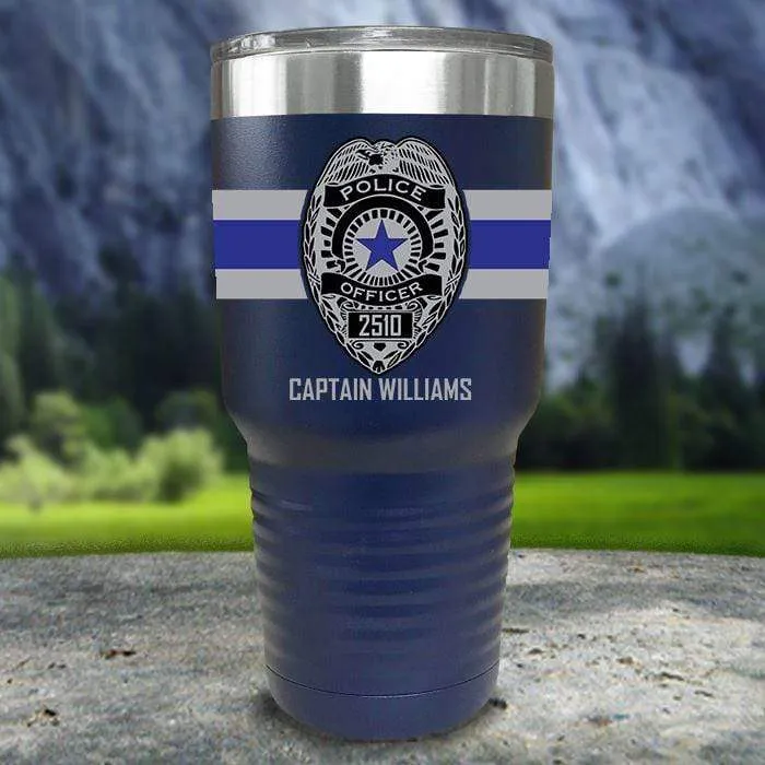 Personalized Police FULL Wrap Color Printed Tumblers