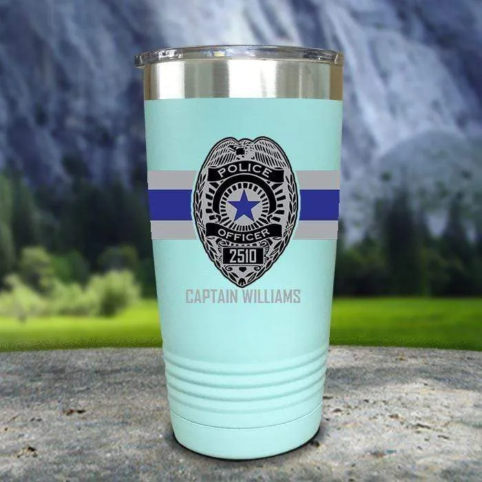 Personalized Police FULL Wrap Color Printed Tumblers