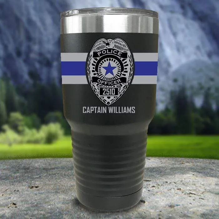 Personalized Police FULL Wrap Color Printed Tumblers