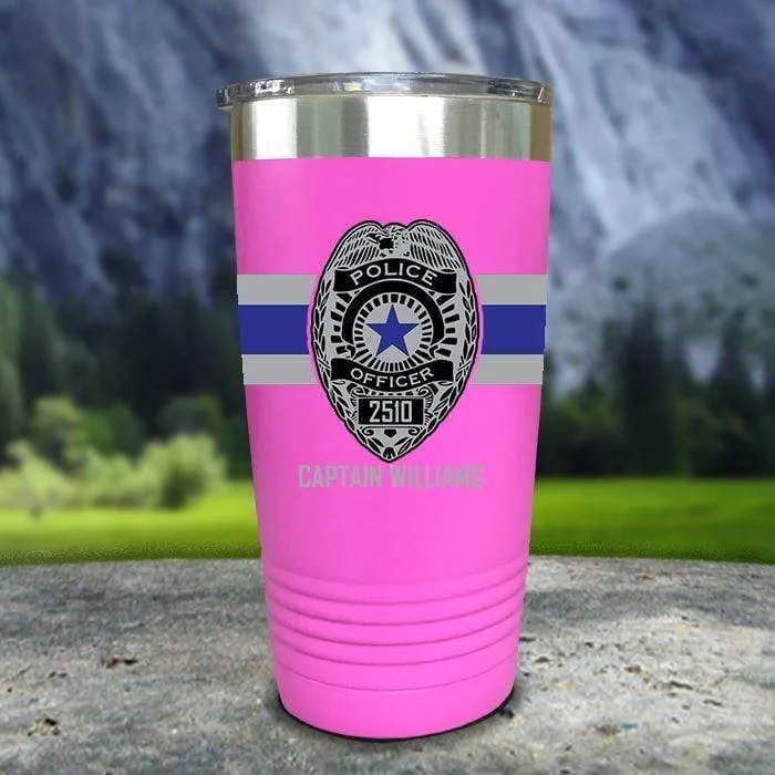 Personalized Police FULL Wrap Color Printed Tumblers