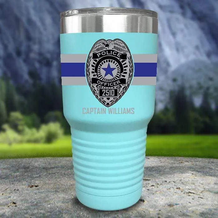 Personalized Police FULL Wrap Color Printed Tumblers