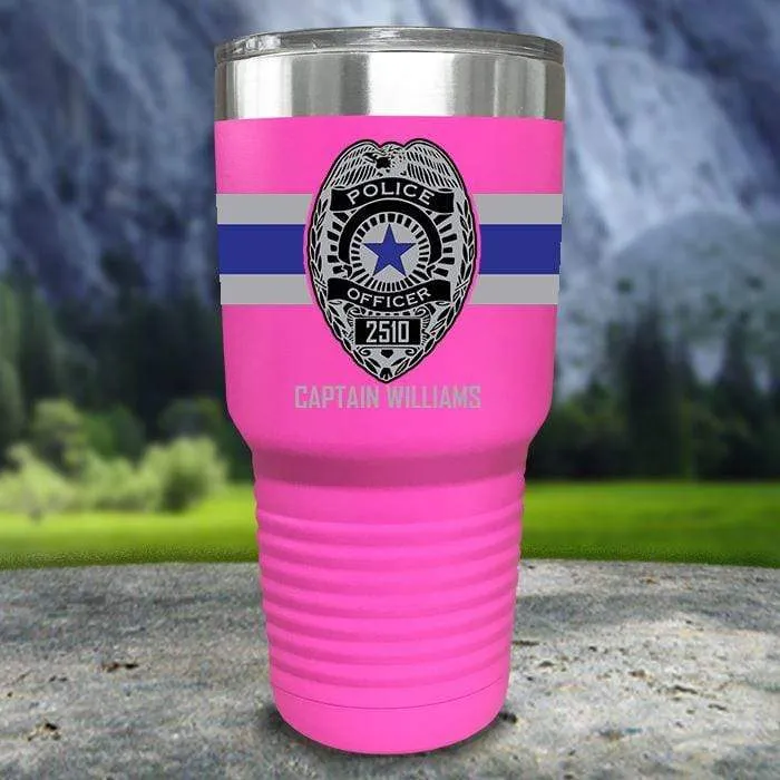 Personalized Police FULL Wrap Color Printed Tumblers