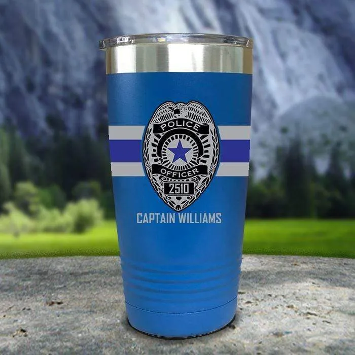 Personalized Police FULL Wrap Color Printed Tumblers