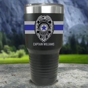 Personalized Police FULL Wrap Color Printed Tumblers