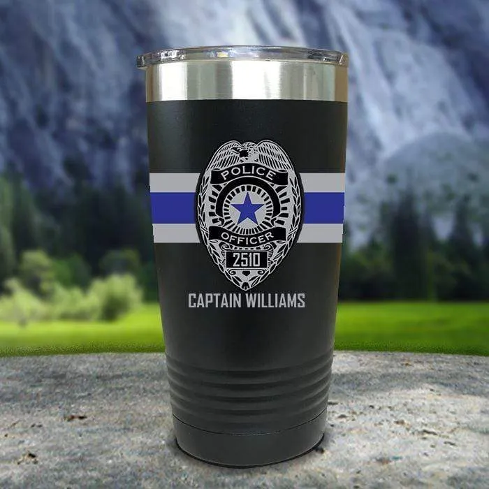 Personalized Police FULL Wrap Color Printed Tumblers
