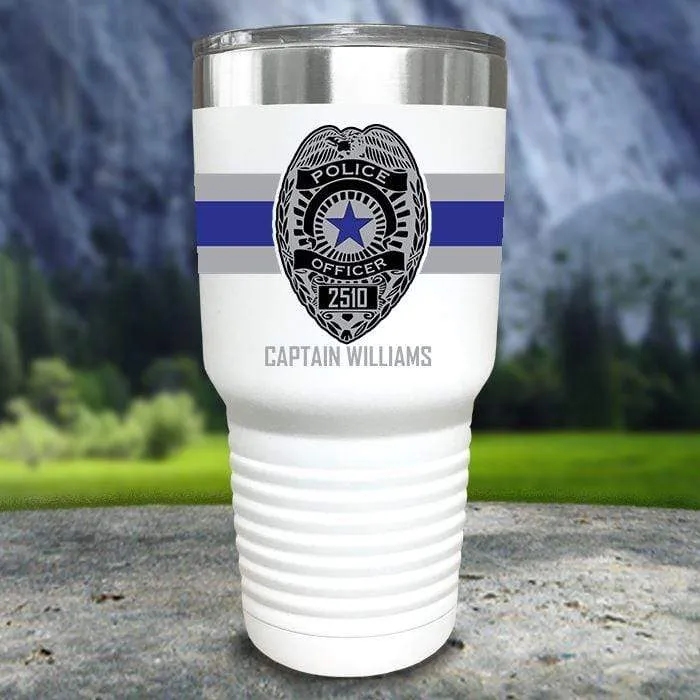 Personalized Police FULL Wrap Color Printed Tumblers