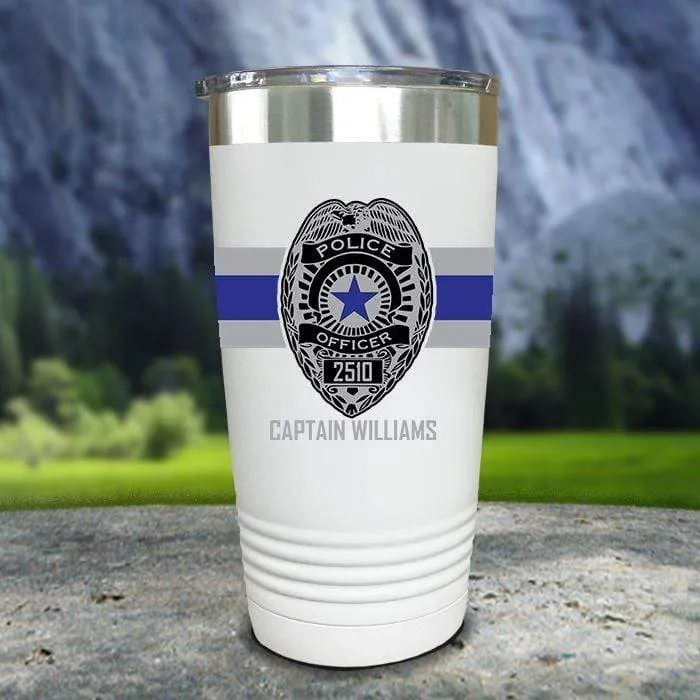 Personalized Police FULL Wrap Color Printed Tumblers