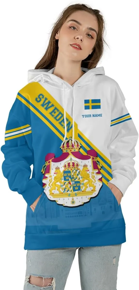 Personalized Sweden Flag Unisex Shirt Custom Vintage Sverige Sweden Casimas Shirts Men's Shirt T-Shirt Swedish National Pride